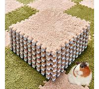 Oncpcare 10 Paquets de Coussins de Couchage en Polaire Ultra Doux et Chauds pour cochons d'Inde, 30x30 cm, Facilement lavables et réutilisables (Beige)