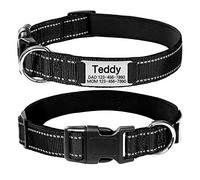 Oncpcare Collier pour Chien personnalisé avec Plaque Nominative, sans Bruit, médailles d'identification personnalisées, Collier réfléchissant de Dressage pour Chiens de Petite,