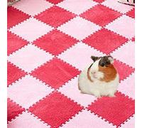 Oncpcare Lot de 10 tapis de couchage lavables et réutilisables en polaire pour cochon d'Inde, 27,9 x 27,9 cm, doux et chaud (rose rouge)