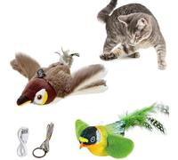 Oncpcare Lot de 2 jouets interactifs pour chat - Activé par le toucher - Jouet pour chat d'intérieur - Jouet pour chat d'intérieur (parrow + saule)