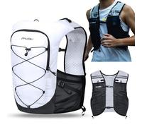 OndaCore Sac à Dos d'hydratation 5L ultraléger pour Trail, Gilet de Course pour Femmes et Hommes, Sac Multifonction pour Running, Marathon, Cyclisme, Jogging, Trail(Blanc, M)