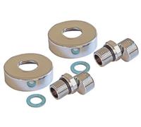 ONDÉE 502521505 2 Raccords Excentrés Verrouillables, Contre-Écrou, Joints Toriques Intégrés, Rosaces Rondes, Facilité De Montage, Gain De Temps, Pose dans L’Axe, Pas De Risque De Fuite