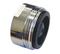 ONDÉE 502522501 Aérateur M24/100, Chromé, Mâle 24/100, Bec De Lavabo, Jet Laminaire, Débit 15 L/Min, Pression 3 Bars, Anticalcaire, Anti-Bactérien