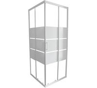 ONDEE - Façade MISSI - Façade Accès d'angle 80x185cm - Verre trempé - Finitions blanc