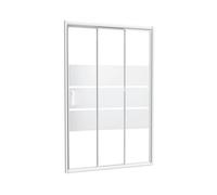 ONDEE - Façade MISSI - Façade coulissante 3V 80x185cm - Verre trempé - Finitions blanc