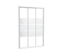 ONDEE - Façade MISSI - Façade coulissante 3V 90x185cm - Verre trempé - Finitions blanc