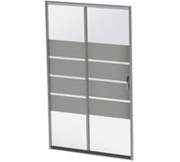 ONDEE - Façade SHIVA - Façade coulissante 100x190cm - Verre trempé - Finitions chromé
