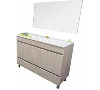 ONDEE - Meuble à poser LANCELO - L120cm - Crème - Mélaminé - Livré monté