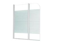 ONDÉE Pare-Baignoire DAKLA 120x140cm Profilé Ajustable laqué Blanc (+25mm)