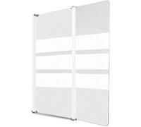 ONDEE - Pare-baignoire MISSI 2V - Paroi 120x140x0,4cm - Verre trempé - Finition blanc