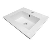 ONDEE - Plan vasque à encastrer KIO - Blanc - 45x40cm - Céramique - Avec trop plein