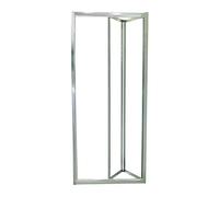 ONDÉE - Porte de douche EKLA, Façade pliante. 70x185cm - Epaisseur 6mm - Installation réversible - Traitement anticalcaire - Profilé aluminium chromé (+/-16mm) - Verre trempé transparent