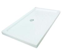 ONDÉE Receveur de Douche CERA Blanc 120x70 Gré émaillé ou céramique haut | Facile d'entretien, Picots antidérapants, Livré sans bonde, poser, Installation simple et rapide, quotidien, finition soignée