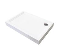 ONDÉE, Receveur de douche LARY, Receveur à poser. 80x120x13cm, Facile d'entretien, Acrylique et ABS blanc, ossature métallique renforcée de fibres de verre, Livré sans bonde, Blanc