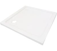 ONDÉE - Receveur de douche YQUA - à poser extra-plat. 80X80x5cm - feuilles d’acrylique fondues dans un moule et renforcées par de la fibre de verre pour plus de solidité - Livré sans bonde - Blanc