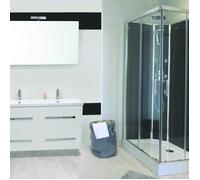 ONDEE ZEN Cabine de douche hydromassante et hydrothérapie SELIA - Sans silicone - 110x80cm - Chromé - En kit