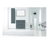 ONDEE ZEN Colonne de rangement à suspendre PALLAS - 30cm - Gris - Mélaminé - Livré en kit