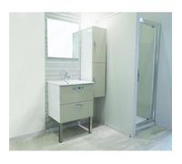 ONDEE ZEN Ensemble caisson + vasque MIXY - 60cm - Blanc - Mélaminé - Livré en kit