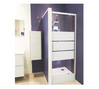 ONDEE ZEN Porte de douche MISSI - Pivotante - Finition Blanc - 70x185cm