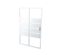 ONDEE ZEN Porte de douche SHIVA - Coulissante - Finition Blanc - 120x190cm