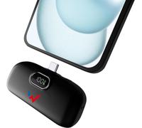 Onder - Poerbank Usb-C 5000 Mah \U2013 Ultra Compact & Léger \U2013 Recharge Rapide Pd 18 \U2013 Écran Digital De Charge \U2013 Entrée & Sorties Usb-C\U2013 Idéal Iphone, Android, Airpods & Objets C