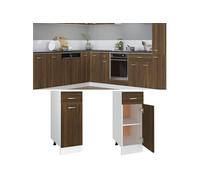 Onderkast met lade 30x46x81,5 cm bewerkt hout bruin eikenkleur815569