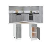 vidaXL Armoire à tiroirs inférieure ""Lyon"" Gris Sonoma 30 x 46 x 81,5 cm Bois d'ingénierie 815568