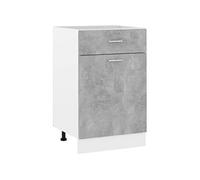 vidaXL Armoire à tiroirs ""Lyon"" Gris béton 50 x 46 x 81,5 cm Bois d'ingénierie 801224