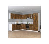 Vidaxl Armoire De Plancher À Tiroir ""Lyon"" Chêne Fumé 60x46x81,5 Cm Multicolore