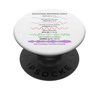 Ondes cérébrales Modèles de fréquence Minimal Science Esthétique PopSockets PopGrip Adhésif