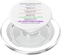 Ondes cérébrales Modèles de fréquence Minimal Science Esthétique PopSockets PopGrip pour MagSafe