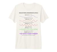 Ondes cérébrales Modèles de fréquence Minimal Science Esthétique T-Shirt Haut de Gamme