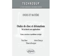 ONDES ET MATIERE - Ondes de choc et détonations - Propagation, détonation, effets thermomécaniques - Cours et exercices corrigés. De la théorie aux applications (niveau C) - Pascal Bauer - Ellipses -