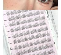 Ondine 100pcs Faux Cils Sans Colle Naturels Trilogie Queue du Diable Segmentés Cils Simulation Courbure C Grappes Individuelles Grande Capacité Pour Débutants en Dessin, Grappes de Cils, Cils Individu