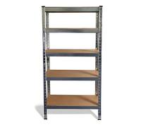 Ondis24 Basti Étagère de Rangement en Métal - 70 x 30 x 148 cm (H) - Argentée pour Cave - 5 Niveaux Réglables en Hauteur - Fonctionnelle pour Atelier