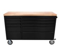 Ondis24 Chariot à outils mobile avec 10 tiroirs et plan de travail en MDF, roulettes pivotantes, non équipées, verrouillable, 4250627200000
