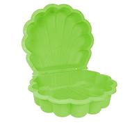 Ondis24 Lot de 2 bacs à sable en forme de coquillage, en plastique, avec couvercle (87 cm, vert pomme)