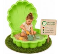 Ondis24 Lot de 2 coquillages d'eau, bac à sable, en plastique, avec couvercle, vert citron, 87 cm