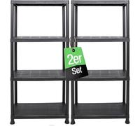 Ondis24 Lot de 2 étagères pour charges lourdes - Étagère de rangement - 135 x 60 x 30 cm - Charge maximale : 80 kg - 4 étagères