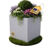 Ondis24 Pot de fleurs avec réservoir d'eau Vulkan 40, résistant à l'hiver (Gris clair)