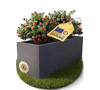 Ondis24 Vulcan - Pot de fleurs rectangulaire - Volume de 57 l - Jardinière avec réservoir d'eau - Pour balcon, terrasse - Anthracite