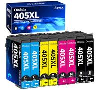 Ondula 405XL Cartouche d'encre Compatible pour Epson 405XL 405 XL Multipack pour Workforce Pro WF-3820 WF-3825 WF-4820 WF-4825 WF-7310 WF-7830 WF-7835 WF-7840 (Lot de 8)