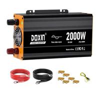 Onduleur 1000/1500/2000/2500/3000/4000 W, 12 V à 220 V/230 V pour Véhicules, avec Double Prise USB 5 V 2,4 A à Charge Rapide et 2 Prises CA, Idéal pour les Voyages en Voiture,2000W