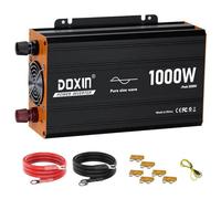 Onduleur 1000/1500/2000/2500/3000/4000 W, 12 V à 220 V/230 V pour Véhicules, avec Double Prise USB 5 V 2,4 A à Charge Rapide et 2 Prises CA, Idéal pour les Voyages en Voiture,1000W