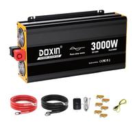 Onduleur 1000/1500/2000/2500/3000/4000 W, 12 V à 220 V/230 V pour Véhicules, avec Double Prise USB 5 V 2,4 A à Charge Rapide et 2 Prises CA, Idéal pour les Voyages en Voiture,3000W