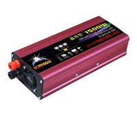 Onduleur 1000 W à 2000 W DC 12 V vers AC 110 V/240 V for voiture, convertisseur de puissance avec cordon d'alimentation, pinces de batterie, prise et port USB 24 V à 110 V - 1500 W(1500W,24Vto230V)