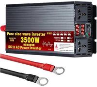 Onduleur 1600w 2200w 3000w 3500w 4000w 5000w 5500w 6000w 8000w Onduleur à Onde Sinusoïdale Pure 12v 24v 48v 60v 72v à 230v 240v Convertisseur De Voiture DC à AC Transfo, 12Vto220V, 3500W