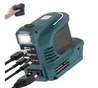 Onduleur 220 W pour batterie Bosch Professional 18 V, DC 18 V vers AC 220 V, adaptateur de charge avec USB, prise de type C et AC et lumière LED