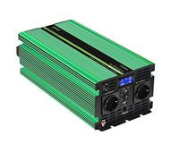 Onduleur 3000 W 12 V vers 230 V sinusoïdal pur, ECE R10, avec priorité d'alimentation, fonction de charge UPS et 20 A, 2 prises EU, port USB - Pour voiture, voiture, caravane, maison, hors réseau