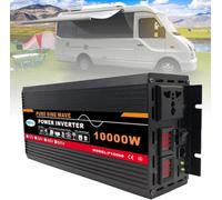 Onduleur 3000W-12000W à Sinus Pure DC vers AC 110V/220V avec Double Affichage Numérique, Compatible Solaire pour Maison Camping-Car Camping et Options Multi-Tensions pour Urgences,60V
